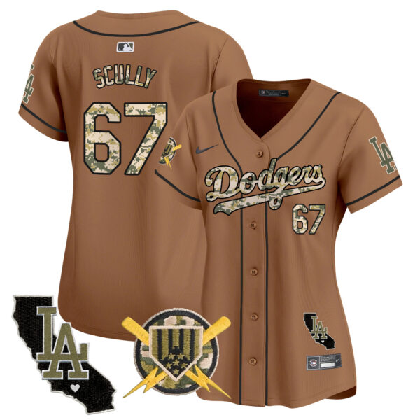 Women's Dodgers Armed Forces Day Vapor Premier Limited Jersey - All Stitched - Image 38