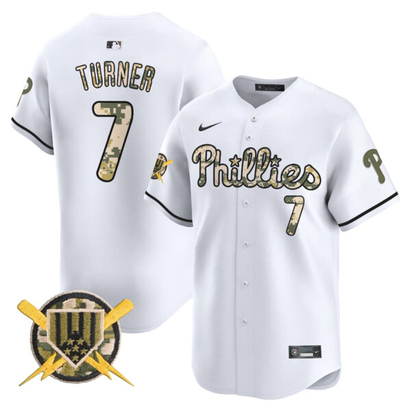 Men's Phillies Armed Forces Day Vapor Premier Limited Jersey - All Stitched - Image 14