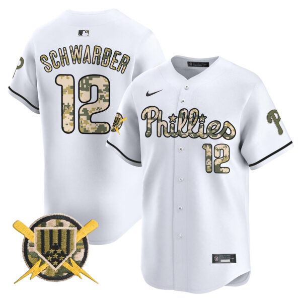 Men's Phillies Armed Forces Day Vapor Premier Limited Jersey - All Stitched - Image 18