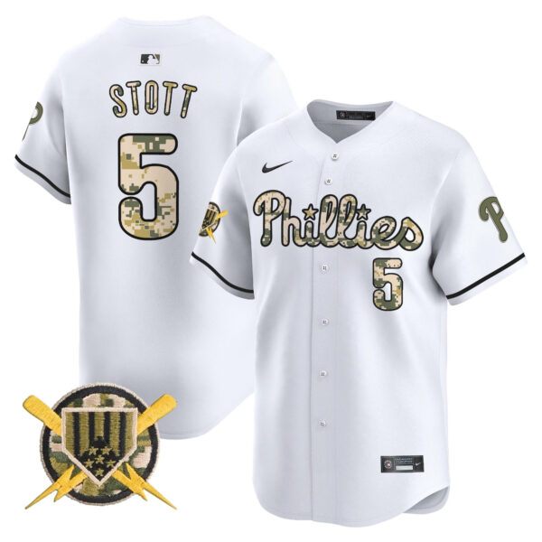 Men's Phillies Armed Forces Day Vapor Premier Limited Jersey - All Stitched - Image 15