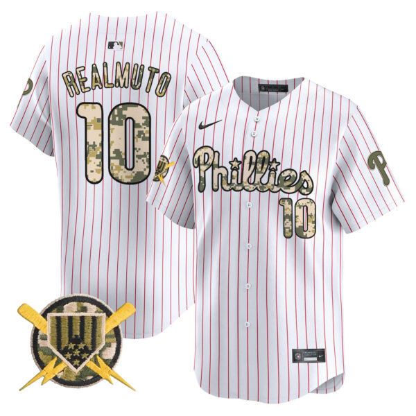 Men's Phillies Armed Forces Day Vapor Premier Limited Jersey - All Stitched - Image 46