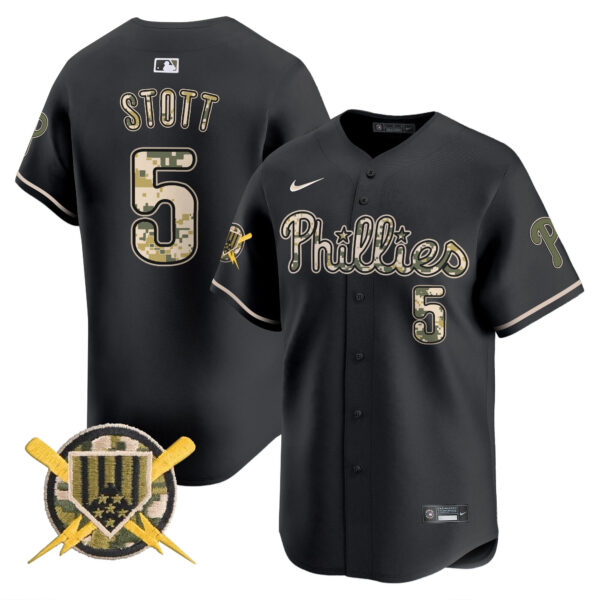 Men's Phillies Armed Forces Day Vapor Premier Limited Jersey - All Stitched - Image 25