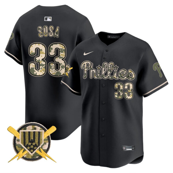 Men's Phillies Armed Forces Day Vapor Premier Limited Jersey - All Stitched - Image 22