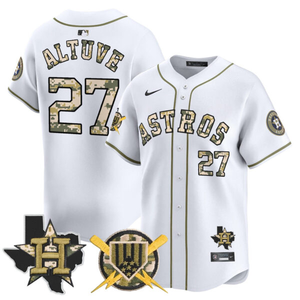 Men's Astros Armed Forces Day Vapor Premier Limited Jersey V2 - All Stitched - Image 28