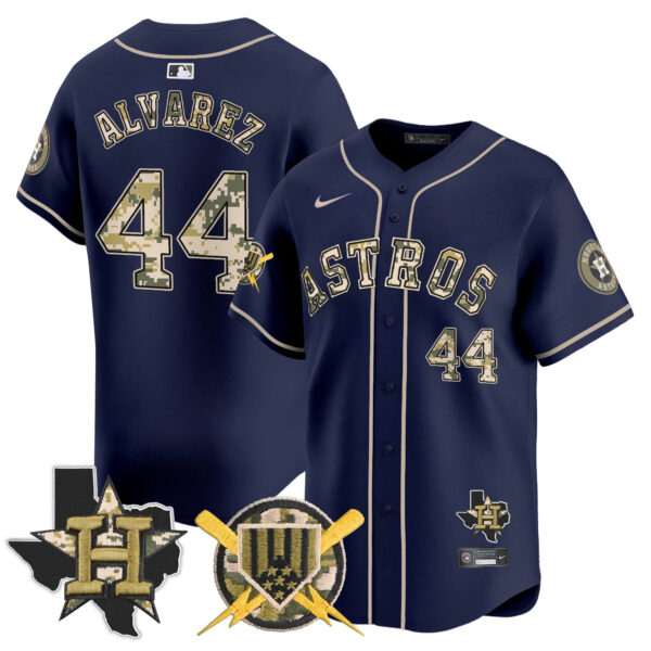 Men's Astros Armed Forces Day Vapor Premier Limited Jersey V2 - All Stitched - Image 21