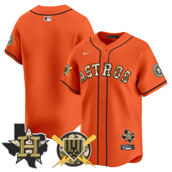 Men's Astros Armed Forces Day Vapor Premier Limited Jersey V2 - All Stitched - Image 18