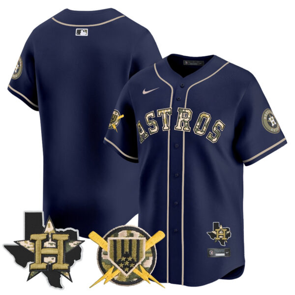 Men's Astros Armed Forces Day Vapor Premier Limited Jersey V2 - All Stitched - Image 27