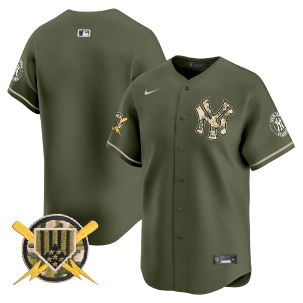 Men's New York Yankees Armed Forces Day Vapor Premier Limited Jersey - All Stitched - Image 8
