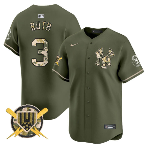 Men's New York Yankees Armed Forces Day Vapor Premier Limited Jersey - All Stitched - Image 3
