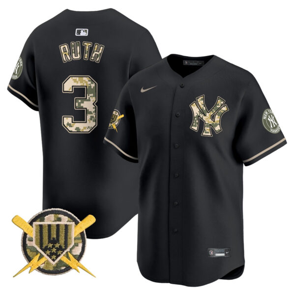 Men's New York Yankees Armed Forces Day Vapor Premier Limited Jersey - All Stitched - Image 11