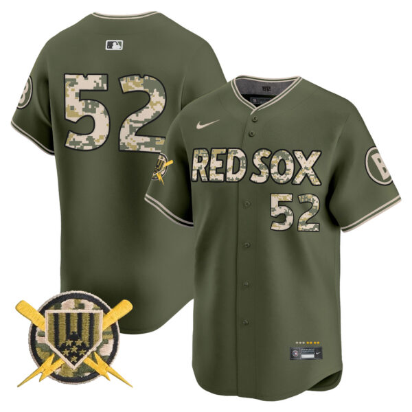 Boston Red Sox Armed Forces Day Vapor Premier Limited Jersey - All Stitched - Image 2