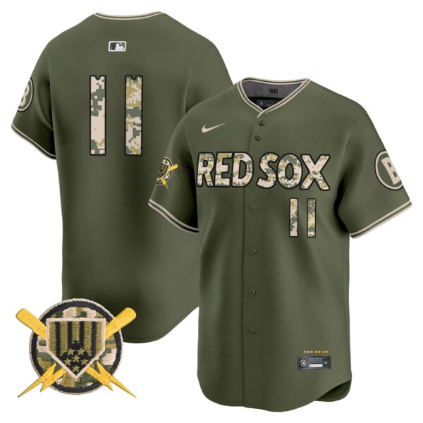 Boston Red Sox Armed Forces Day Vapor Premier Limited Jersey - All Stitched - Image 4