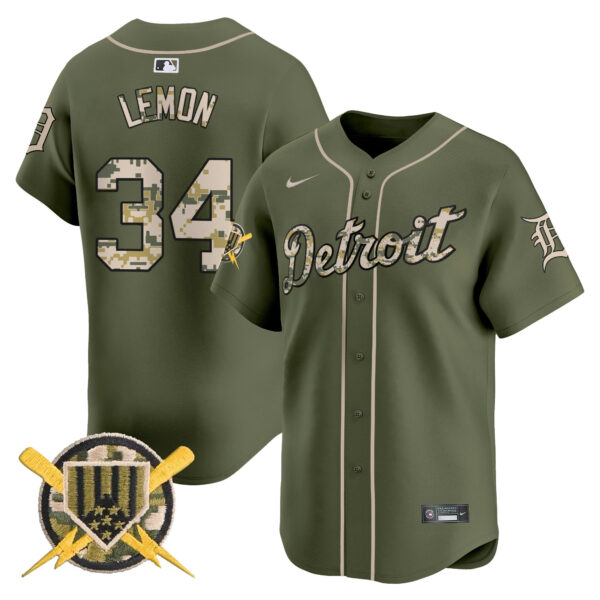 Detroit Tigers Armed Forces Day Vapor Premier Limited Jersey - All Stitched - Image 8