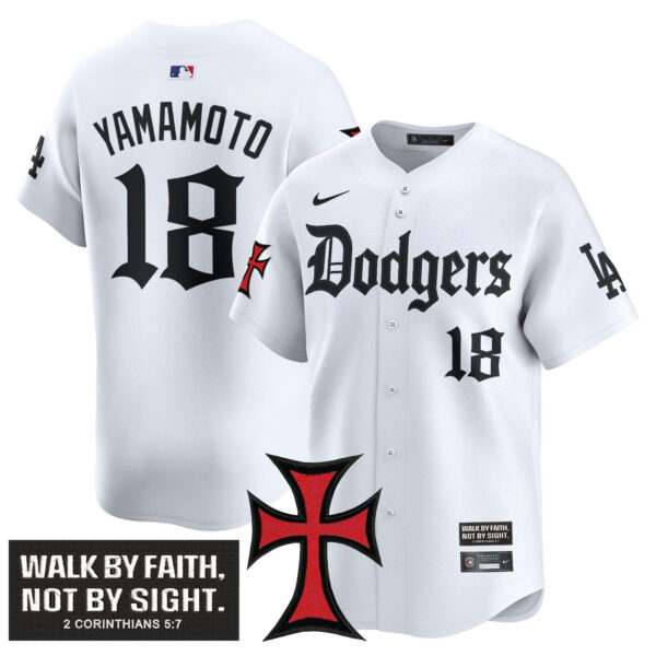 Men's Dodgers 'Faith & Glory Edition' Vapor Premier Limited Jersey - All Stitched - Image 15