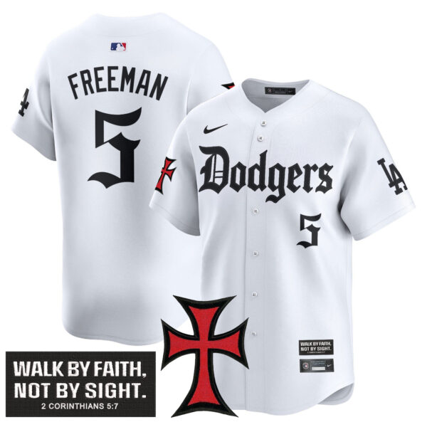 Men's Dodgers 'Faith & Glory Edition' Vapor Premier Limited Jersey - All Stitched - Image 17