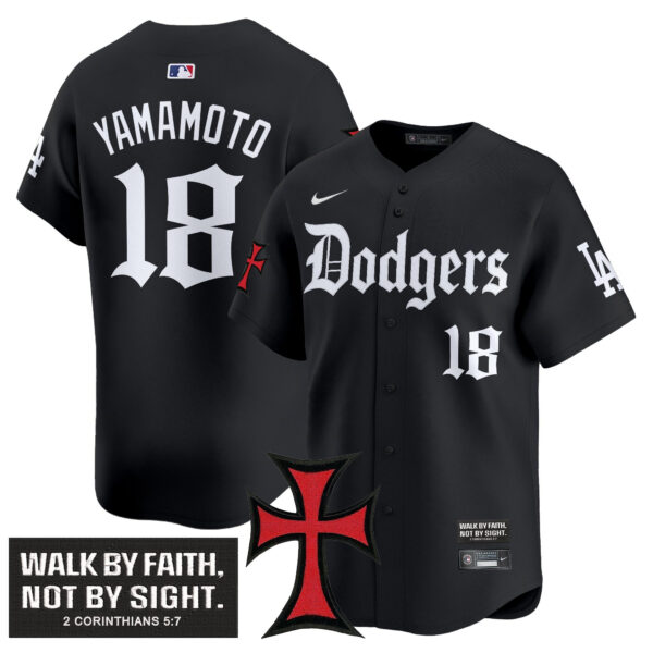 Men's Dodgers 'Faith & Glory Edition' Vapor Premier Limited Jersey - All Stitched - Image 4