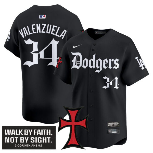 Men's Dodgers 'Faith & Glory Edition' Vapor Premier Limited Jersey - All Stitched - Image 3