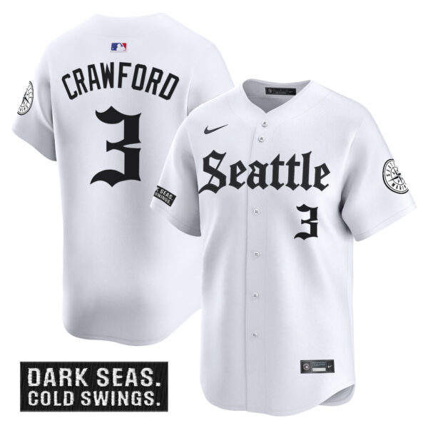 Men's Seattle Mariners 'Deep Sea Gothic Edition' Vapor Premier Limited Jersey - All Stitched - Image 15