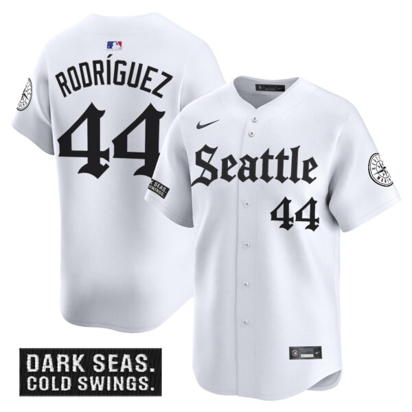 Men's Seattle Mariners 'Deep Sea Gothic Edition' Vapor Premier Limited Jersey - All Stitched - Image 13