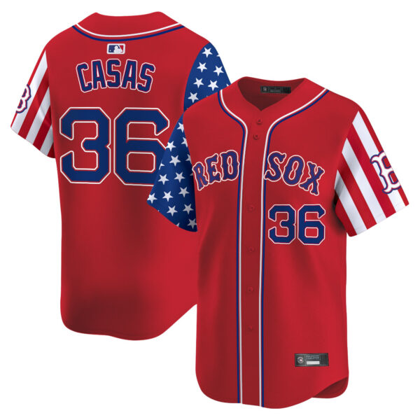 Men's Boston Red Sox 2025 Independence Day Vapor Premier Limited Jersey - All Stitched - Image 13