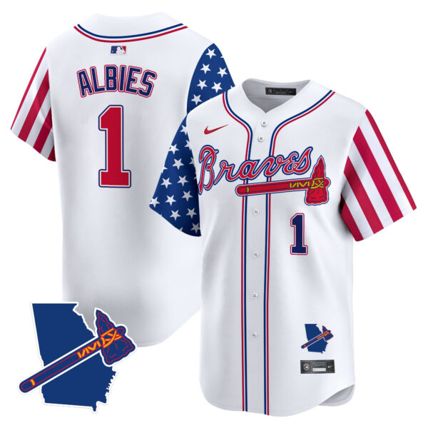 Men's Atlanta Braves 2025 Independence Day Vapor Premier Limited Jersey - All Stitched - Image 7