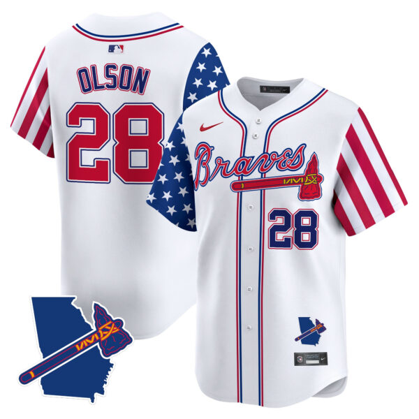Men's Atlanta Braves 2025 Independence Day Vapor Premier Limited Jersey - All Stitched - Image 6