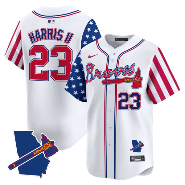 Men's Atlanta Braves 2025 Independence Day Vapor Premier Limited Jersey - All Stitched - Image 5