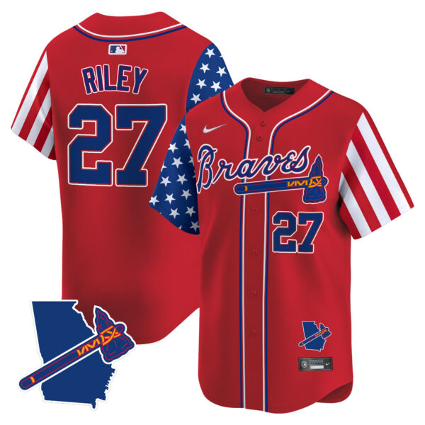 Men's Atlanta Braves 2025 Independence Day Vapor Premier Limited Jersey - All Stitched - Image 13