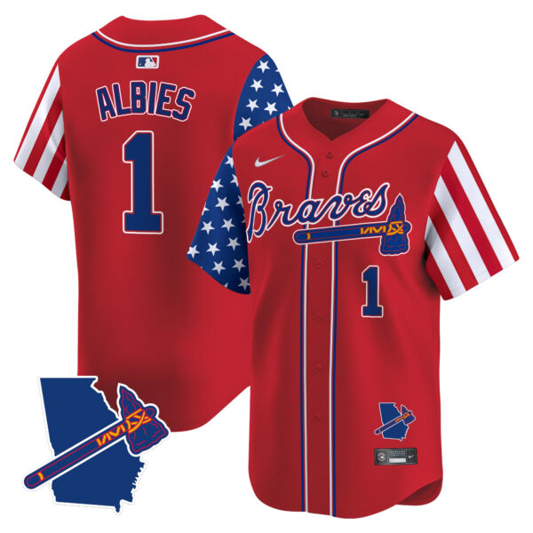 Men's Atlanta Braves 2025 Independence Day Vapor Premier Limited Jersey - All Stitched - Image 18