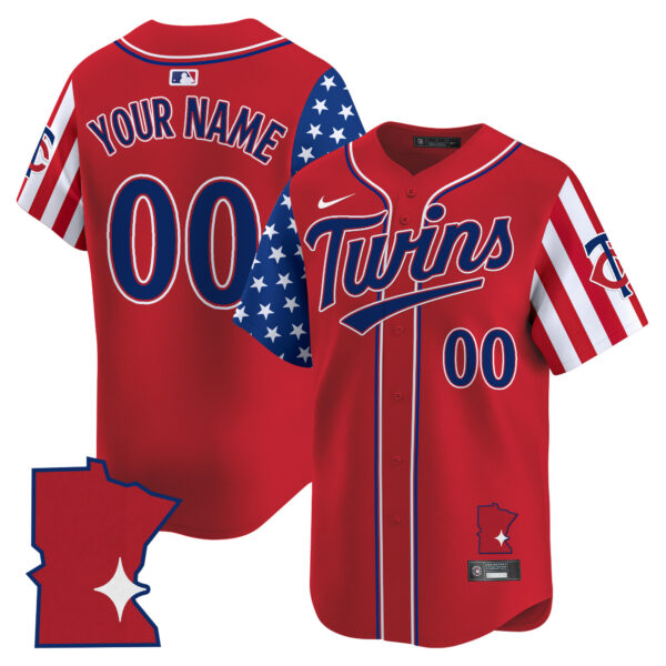 Minnesota Twins 2025 Independence Day Vapor Premier Limited Custom Jersey - All Stitched - Image 2