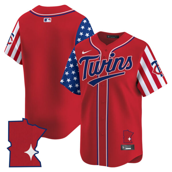 Men's Minnesota Twins 2025 Independence Day Vapor Premier Limited Jersey - All Stitched - Image 16