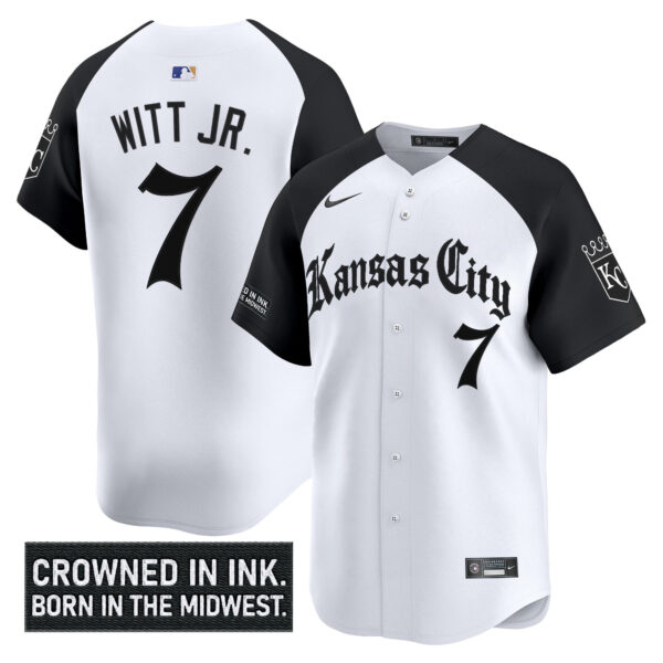 Men's Kansas City Royals 'Gothic Crown Edition' Vapor Premier Limited Jersey - All Stitched - Image 19