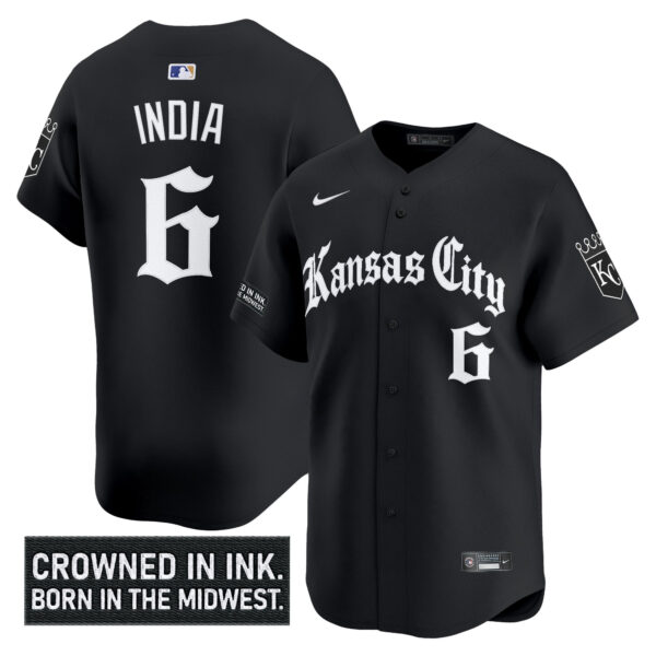Men's Kansas City Royals 'Gothic Crown Edition' Vapor Premier Limited Jersey - All Stitched - Image 6