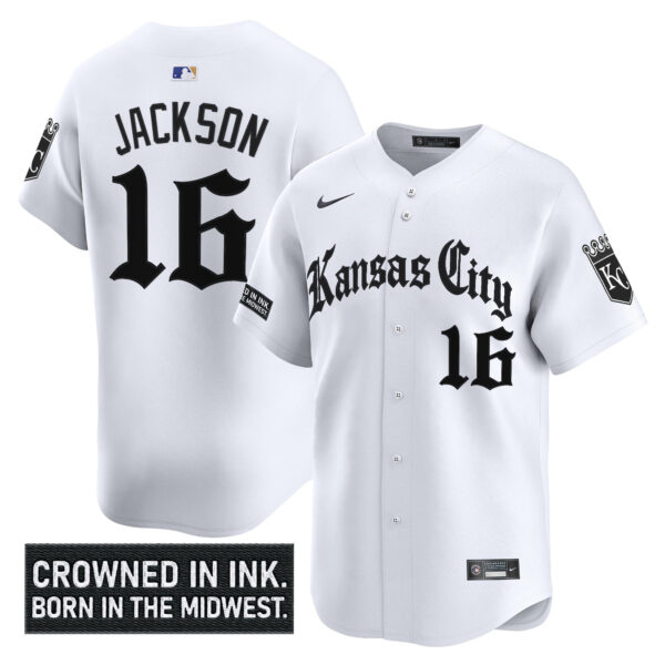 Men's Kansas City Royals 'Gothic Crown Edition' Vapor Premier Limited Jersey - All Stitched - Image 17