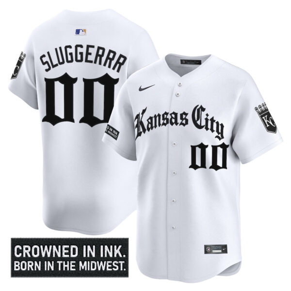 Men's Kansas City Royals 'Gothic Crown Edition' Vapor Premier Limited Jersey - All Stitched - Image 12