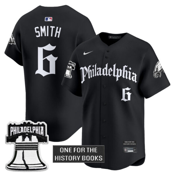Men's Eagles 'Retro Newspaper Edition' Vapor Baseball Jersey - All Stitched - Image 4