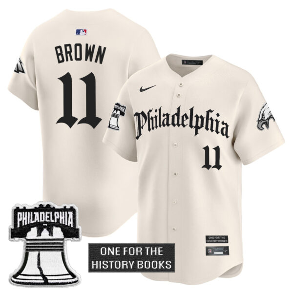 Men's Eagles 'Retro Newspaper Edition' Vapor Baseball Jersey - All Stitched - Image 18