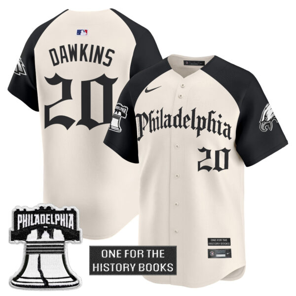 Men's Eagles 'Retro Newspaper Edition' Vapor Baseball Jersey - All Stitched - Image 27