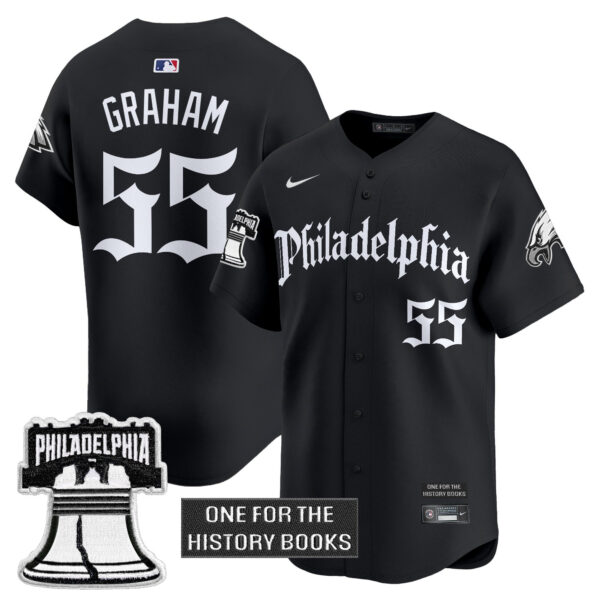 Men's Eagles 'Retro Newspaper Edition' Vapor Baseball Jersey - All Stitched - Image 6