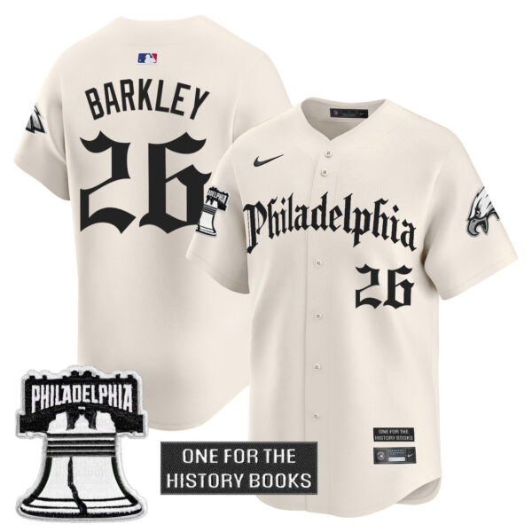 Men's Eagles 'Retro Newspaper Edition' Vapor Baseball Jersey - All Stitched - Image 11