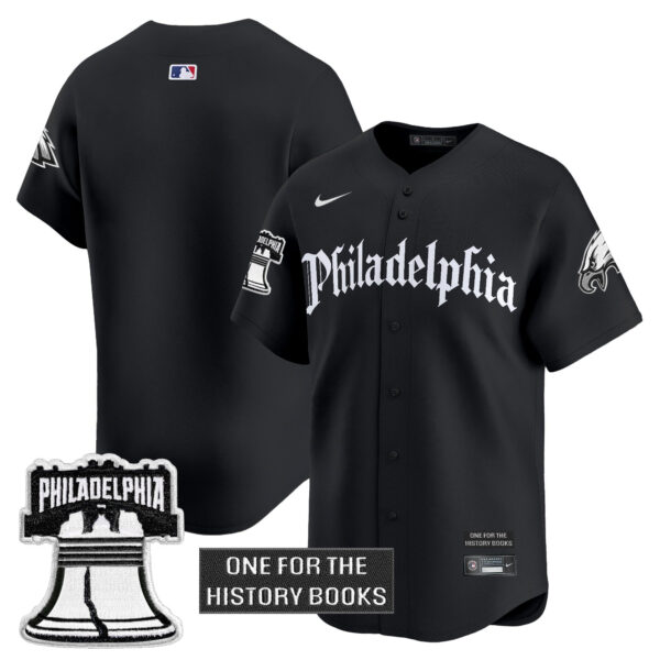 Men's Eagles 'Retro Newspaper Edition' Vapor Baseball Jersey - All Stitched - Image 10