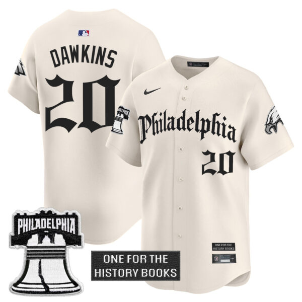 Men's Eagles 'Retro Newspaper Edition' Vapor Baseball Jersey - All Stitched - Image 17