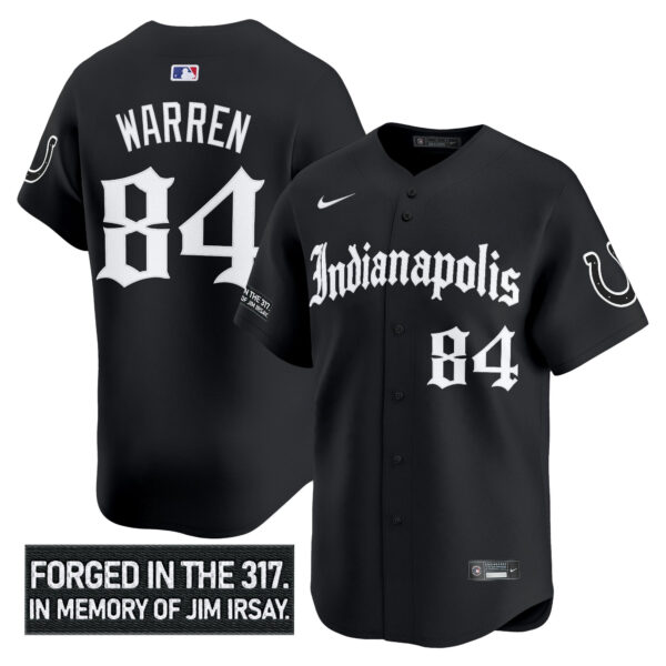 Men's Indianapolis Colts 'Jim Irsay Tribute' Vapor Baseball Jersey - All Stitched - Image 2