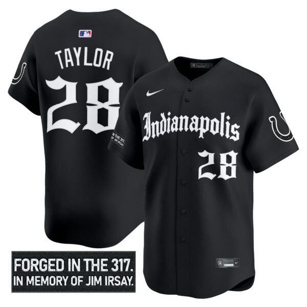 Men's Indianapolis Colts 'Jim Irsay Tribute' Vapor Baseball Jersey - All Stitched - Image 4