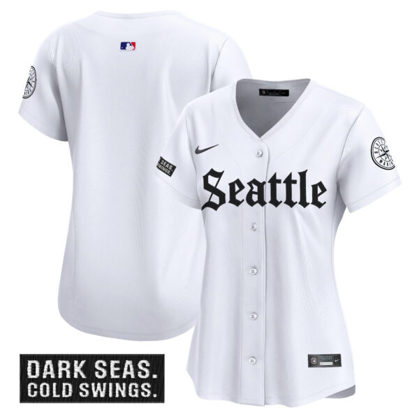 Women's Seattle Mariners 'Deep Sea Gothic Edition' Vapor Premier Limited Jersey - All Stitched - Image 18