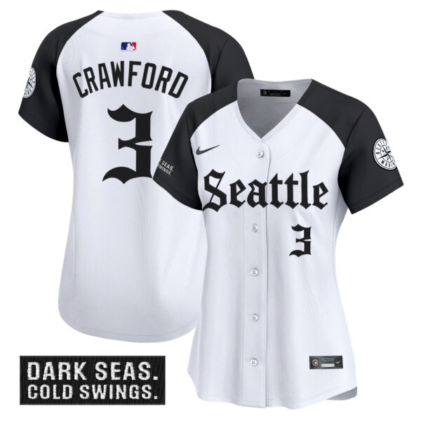 Women's Seattle Mariners 'Deep Sea Gothic Edition' Vapor Premier Limited Jersey - All Stitched - Image 23
