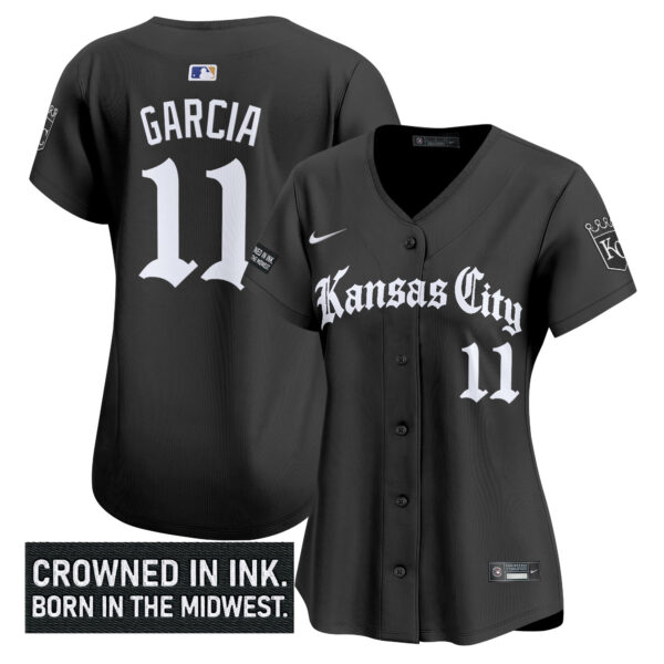 Women's Kansas City Royals 'Gothic Crown Edition' Vapor Premier Limited Jersey - All Stitched - Image 2