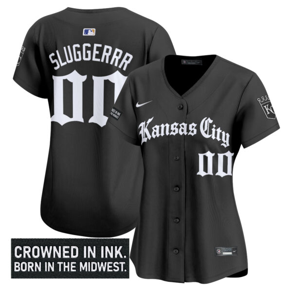 Women's Kansas City Royals 'Gothic Crown Edition' Vapor Premier Limited Jersey - All Stitched - Image 3