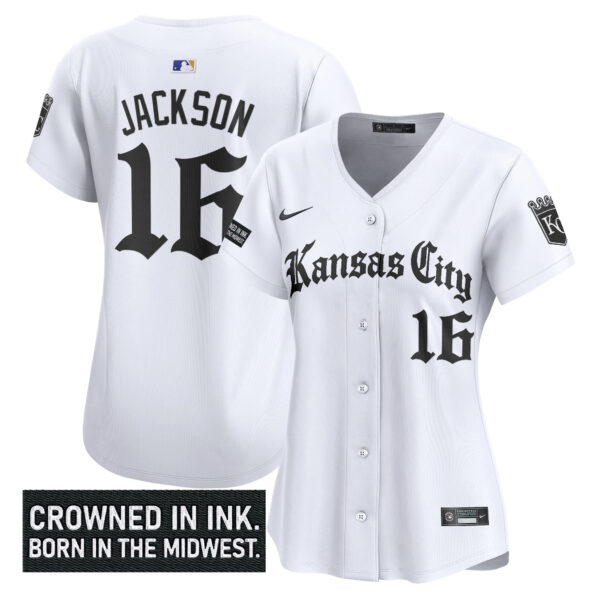 Women's Kansas City Royals 'Gothic Crown Edition' Vapor Premier Limited Jersey - All Stitched - Image 17