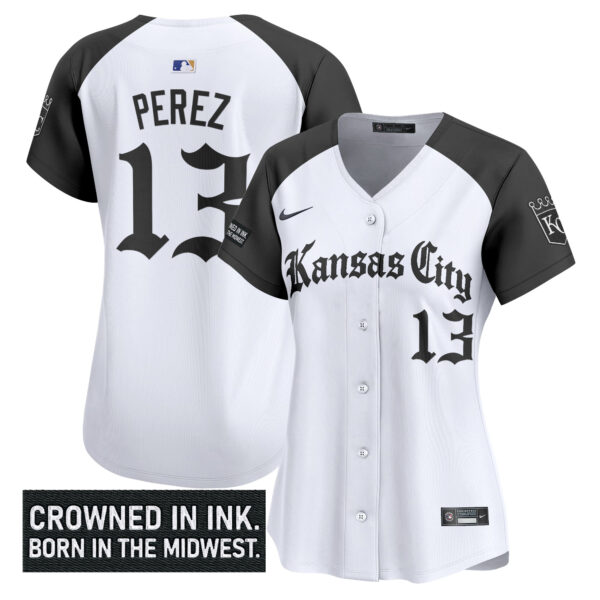 Women's Kansas City Royals 'Gothic Crown Edition' Vapor Premier Limited Jersey - All Stitched - Image 23